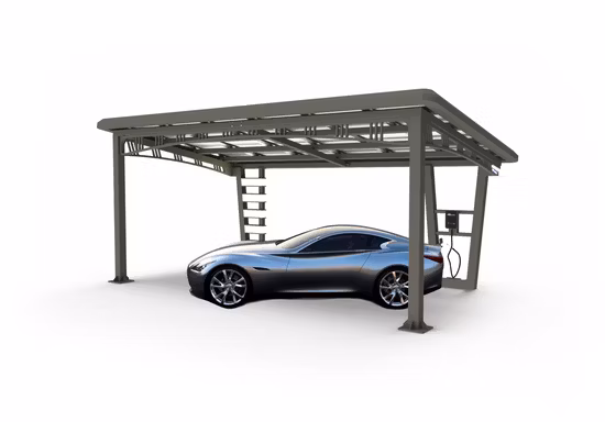 Новая конструкция фотоэлектрического модуля наземного крепления навеса для автомобиля Солнечная монтажная система для системы крепления автостоянки